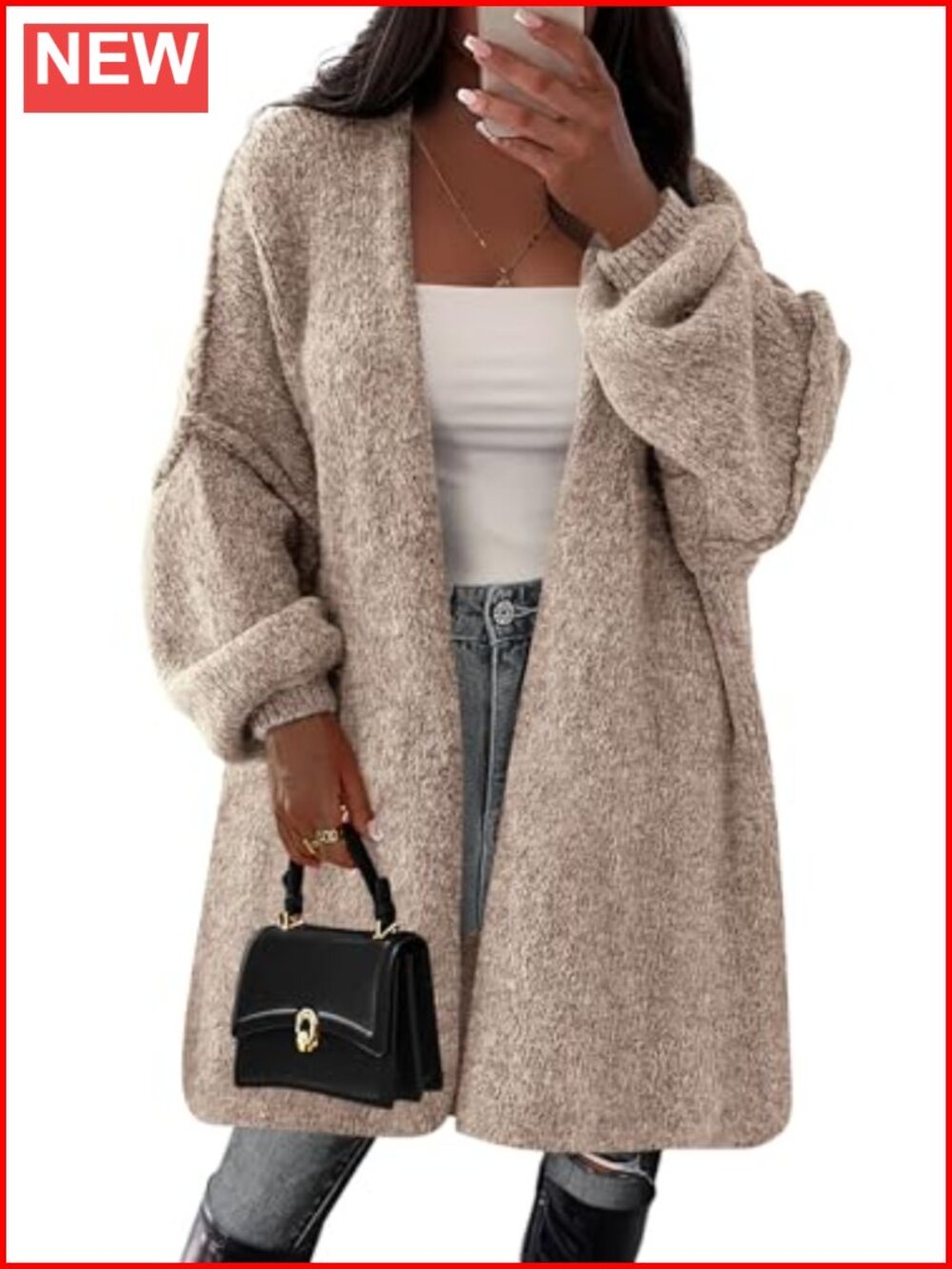 Oversized Long Cardigan Sweater Women Open Front Knit Fall Layers